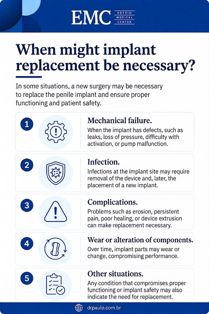Infographic explaining when to consider prosthesis replacement